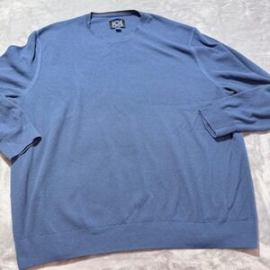 JOE Joseph Abboud Mens Blue Slim Fit Textured Knit‎ Crewneck Sweater 3X